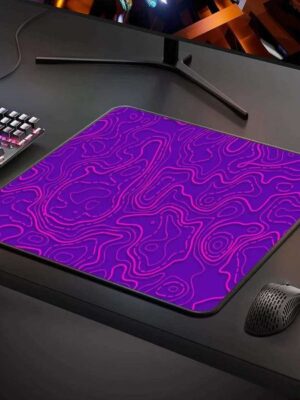 Esports Mousepad Purple Controle Desk Mat 450×400 Decoration Gaming Topographic Support Mouse Pad Gamer Accessories Setup LiquidM240802