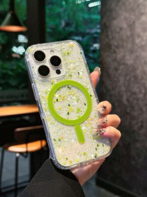 New Compatible iPhone 16 Pro Apple 17 Phone Magnetic Case Strong Magnet Summer Fresh Protective Cover Floral