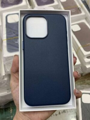 With Box Official Magnetic Busine Leather Case Orginal IPhone 17 Pro Max 16 15 14 13 12 for Wireless Charge Cover H260305