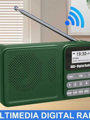 Portable DAB+digital radio Bluetooth compatible 5.0 radio player DAB/FM receiver LCD display solar charging radio X2505051