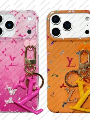 Designer Case 17 Pro Max Luxury Bling Glitter Crystal Chain Phone Case with for 16 Pro Max Cases Apple 15 14 13 Cell Phone Cases Leather Mobile Cover Accessories