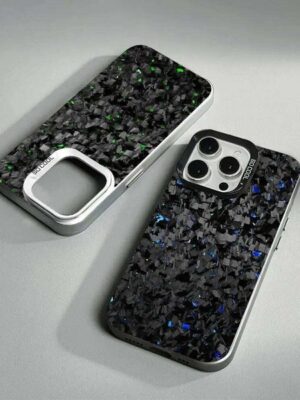 Forged Carbon Fundas Phone Case For IPhone 17 16 Plus Pro Max 15 14 13 12 11 Matte Colorful Covers 26L0406