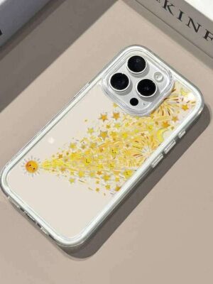 Sun and Star Pattern Soft Silicone Clear Phone For iPhone 17 Max Case 15 14 13 12 11 Pro 17Air X XS XR 16 Plus Cover