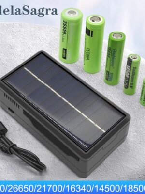 18650 Battery Power Bank Case Solar Lithium Battery Charger For 18650 Dual Slot Type C Intelligent 18650 Battery Holder Charger
