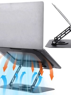 Laptop Foldable Riser Adjustable Portable Tablet Stand 360 Degree Rotatable Laptop Desktop Stand for Ipad Pro/Air/MiniT2600604