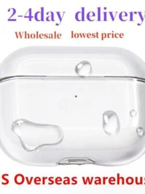 USA Stock For Pro 2 3 4 Generation Earphone Air 4 Pro 3 Headphone Accessories Solid TPU Silicone Protective Earphone Cover Wireless Charging Shockproof White Box