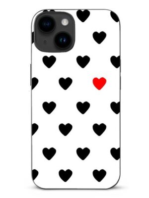ddmythur pattern phone case with a black and red heart on it TPU phone case