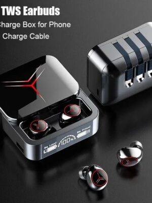 M88 plus TWS Wireless Bluetooth Headset with 3 Cable Charge Box LED Display Earbuds with Mic Wireless Headphones Bluetooth Earphones
