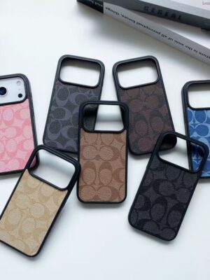 Coach Designer Coacher Case 17 Pro Max Golden Badge Luxury Case With For 16 15 14 13 12 11 Promax pro plus Cases Apple Coachphone Cell Phone Cases Leather Mobile Cover