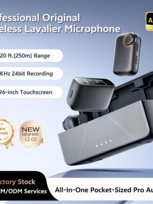 S20 Wireless Microphone with AI Noise Cancellation, 250m Range and Long Battery Life