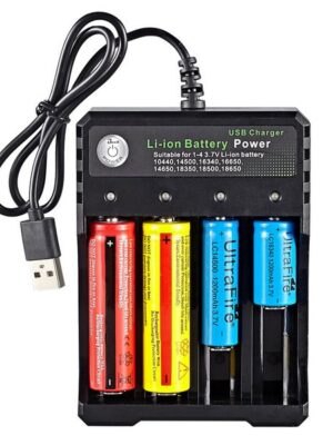 BMAX USB 18650 Battery Charger 1 2 3 4 Slots AC 110V 220V Dual Charging For 3.7V Rechargeable Lithium Batterys