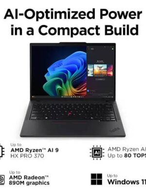 Lenovo ThinkPad P14s Copilot+ PC, Black – Business Laptop – AMD Ryzen™ AI 5 PRO 340 – 512 GB SSD – 16 GB RAM – Windows 11 Pro | 21QMS1Q000