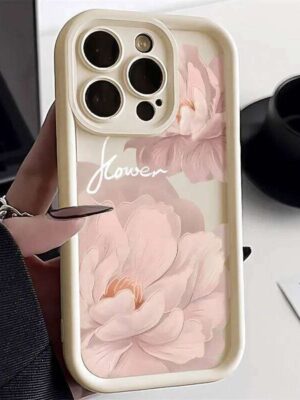 Beautiful Flower Phone Case For iPhone 11 13 15 14 12 16 Pro Max 16e 7 8 Plus XR X XS SE Soft Liquid Silicone Shockproof Cover