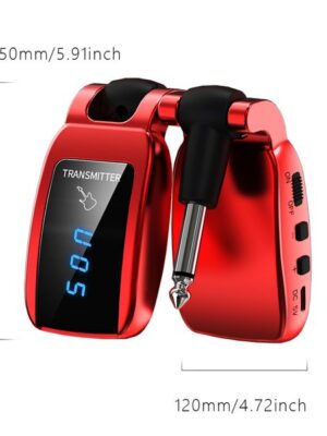 Guitar Transmitter Receiver Set Use Time Up To 8h Guitar Earphone Amplifier 5.8GHz for Guitar Bass Electric Instruments