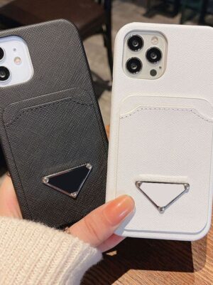 Cross Texture Card Pocket Designer Phone For Iphone 16 15 14 13 Pro 12 11 Max Meta Logo 16Promax Luxury Case 15Promax Hard Protection Cover 14Pro 13Promax
