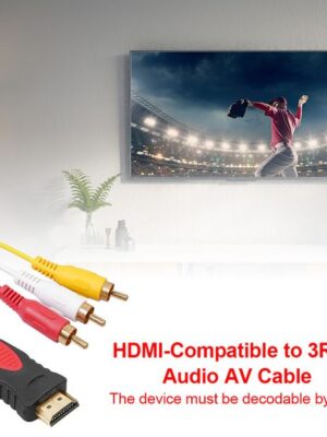 1.5m HDMI-compatible to RCA Video Audio Cable AV Cord Converter Adapter for DVD