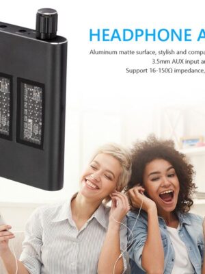 Portable HiFi 3.5mm Aux Audio HiFi Headphone Amplifier 3.5mm Laptop Amplifier for Mobile Phone Music Player