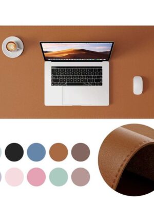Desk Pad Protector Mouse Pad Office Desk Mat Non-Slip with Stitched Edges PU Leather Desk Blotter for Office Home SchoolT260508