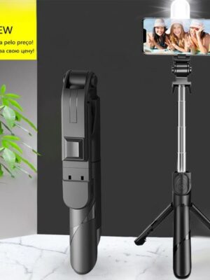 2024 NEW Bluetooth Wireless Selfie Stick Mini Tripod Extendable Monopod with fill light Remote shutter For IOS Android phone