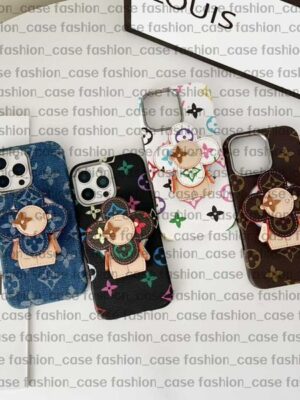Designer Magsafe IPhone Case For 17Pro Max Phone 16 Pro Max 15 14 13 12 ProMax Anti-drop Luxury Iphone Leather Case with Holder Classic Mobile Cover