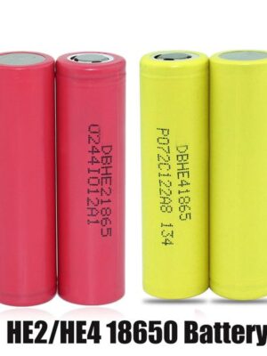 100% High Quality HE2 HE4 INR18650 Battery 2500mAh 3.7V INR 18650 20A 30A Yellow Red Lithium Top Drain Rechargeable Li-ion Batteries Cell Fast With Box New
