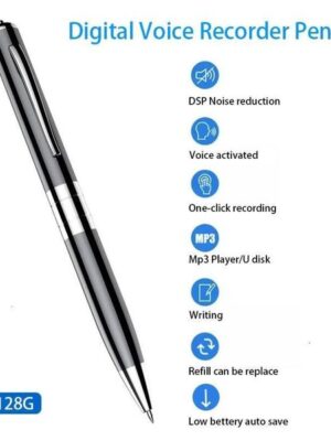 Portable Professional Sound Dictaphone Voice Activated Noise Reduction Recording Pen Long Time Audio Recorder