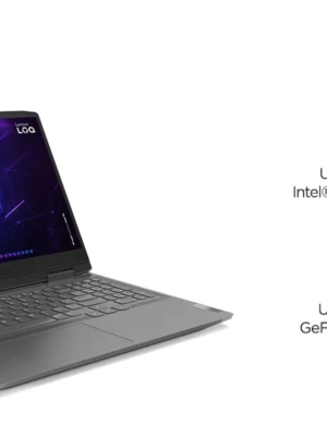 Lenovo LOQ -Intel i5,16 GB RAM,512 SSD,NVIDIA RTX 6GB, Storm Grey – Gaming Laptop | Gaming PC – Intel® Core™ i5 – 512 GB SSD | 82XVXA12IN