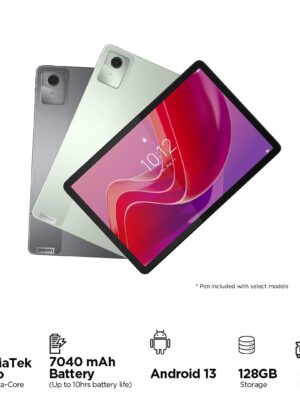 Lenovo Tab M11 27.94 cms, Seafoam Green – Tablet – MediaTek Helio G88 – 128 GB – 4 GB RAM – Android 13 or Later | ZADB0092IN