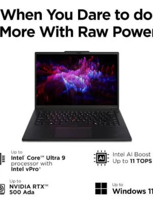 Lenovo ThinkPad P14s – Ultra 7, 32GB RAM, 1TB SSD, Black – Business Laptop – Intel® Core™ Ultra 7 155H – 1 TB SSD – 32 GB RAM | 21G2X002R1