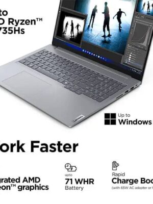 Lenovo ThinkBook 16″ – AMD Ryzen 5, 8 GB RAM, 512 SSD, Arctic Grey – Laptop – AMD Ryzen™ 5 7535HS – 512 GB SSD – 8 GB RAM – 16 in  | 21MWXA10IN