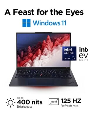 Lenovo ThinkPad X1 Carbon – Intel Core Ultra 7, 32 GB RAM, 1 TB SSD, Black – Business Laptop – Intel® Core™ Ultra 7 155U – 1 TB SSD | 21KCXA0900