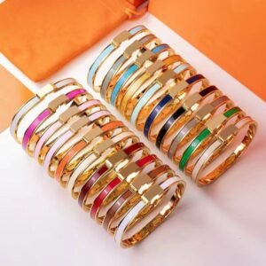 Fashionable H Bracelet Designer for Women High Quality 18k Gold 6mm Letter Bracelet Luxury Jewelry for Gifts