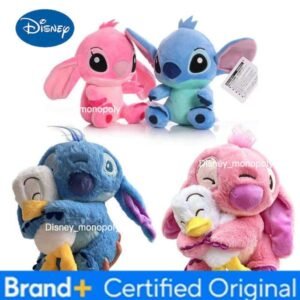 Disney 20cm Disney Plush Doll Stitch Lilo Doll Cute Duck Stitch Plush Stuffed Toy Christmas Childrens Birthday Gift Kawaii Toys C260714