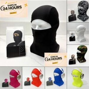 Black Windproof Breathable Ski Cycling Neck Gaiter Luxury Elastic Outdoor Riding Headgear Winter Hood Beanie Face Mask For Men