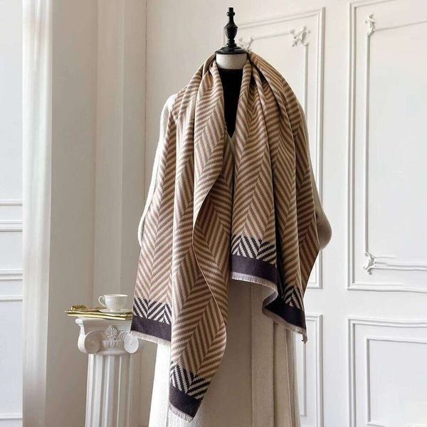2025 Winter Women Imitation Cashmere Scarves Thick Warm Pashmina Shawls Wraps Jacquard Lady Blanket Echarpe Bufanda Female Scraf XJ260304