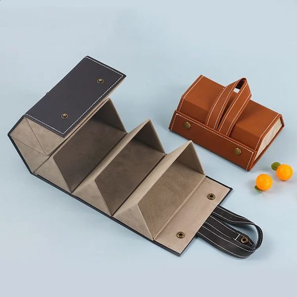 Portable Glasses Case Cover PU Leather 5 Pairs of Sunglasses Holder Box Eyeglasses Storage Box Magnet Switch PU Bag 260930