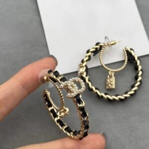 Designer Hoop Earrings brass set letter earrings designer for women fashion luxury brand celebrity same style new earring top jewelry