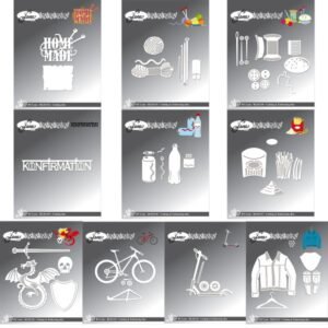 Piggy Craft metal cutting dies cut die mold Bicycle fries soda needlework Scrapbook paper craft knife mould blade punch stencils