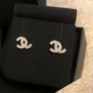 CC Mini small for women classic full diamond earrings with letter elements exquisite ear accessories
