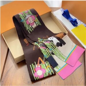 AAAQuality designer set luxury women's fashion letter imitation handbag scarf tie hair bundle silk material packaging size :8*120