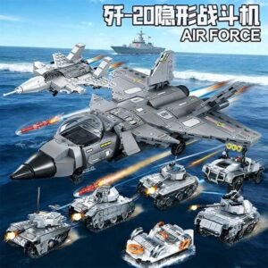 Air Force Building 25IN1 Blocks J20 Fighter Building Blocks DIY Aircraft Building Blocks Children Toys Christmas Holiday Gift J260716