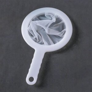 Reusable Kitchen Ultra Nylon Strainer Plastic Sieve Food Fine Mesh Filter Spoon Handle Coffee Oils Soy Milk Yogurt Juice Honey Wine W0278