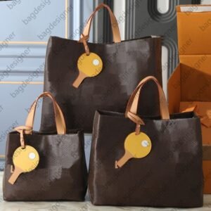Shopper Tote Bag Luxury Designer Bag Hollow Out Racket Shopping Shoulder Bag Large Capacity Canvas Leather Handbags For Women Luxury Bags Removable Strap Pouch