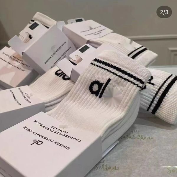 Al Sports 80% Cotton Mid Yoga Four Seasons Women's High length Socks for Both Men and Women