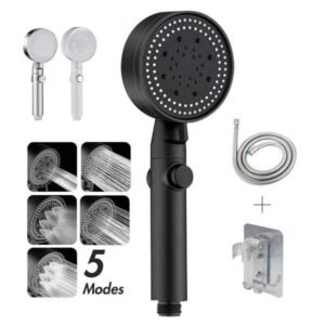 5 Functions Shower Head handheld High Pressure Showerhead Adjustable Bracket hose with ON/OFF Switch Spray for Pets Bath TubXJ240906