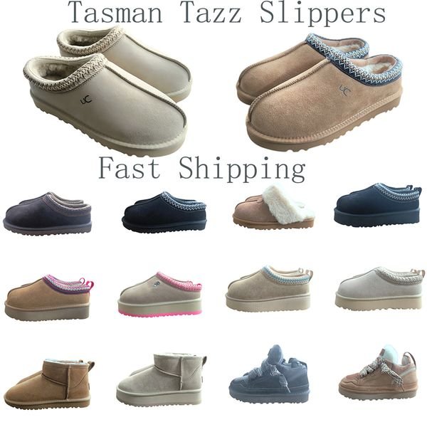 Tazz Designer Tasman Slippers Unisex Slippers Platform Boots Women Tazzs Tasmans Men Slipper Slides Classic Ultra Tazztasman Boot Size 35-44