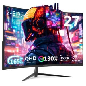 Z-EDGE UG27Q 27” 165Hz QHD Curved Gaming Monitor