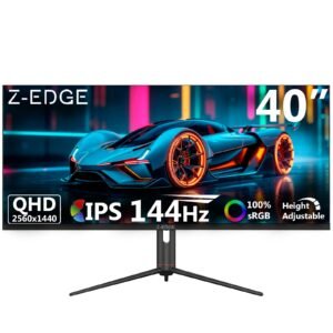 Z-EDGE UG40S 40″ 144Hz 2K UltrawideIPS Gaming Monitor, Built-in Speaker