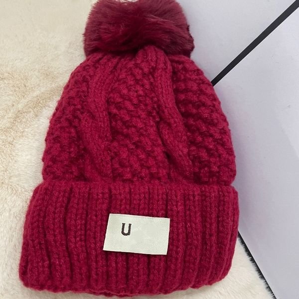 Beanie Bobble Thicken Bonnet Woolen Designer Mens Cap Italian Trendy Warm Winter New Wool Luxury Knitted Hat1
