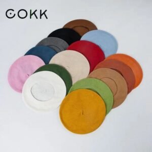 COKK Hat Women Beret Summer Spring Cotton Breathable Knitted Fashion Beret Femme Painter Cap Simple Gorro Boina Casual Ladies 250712